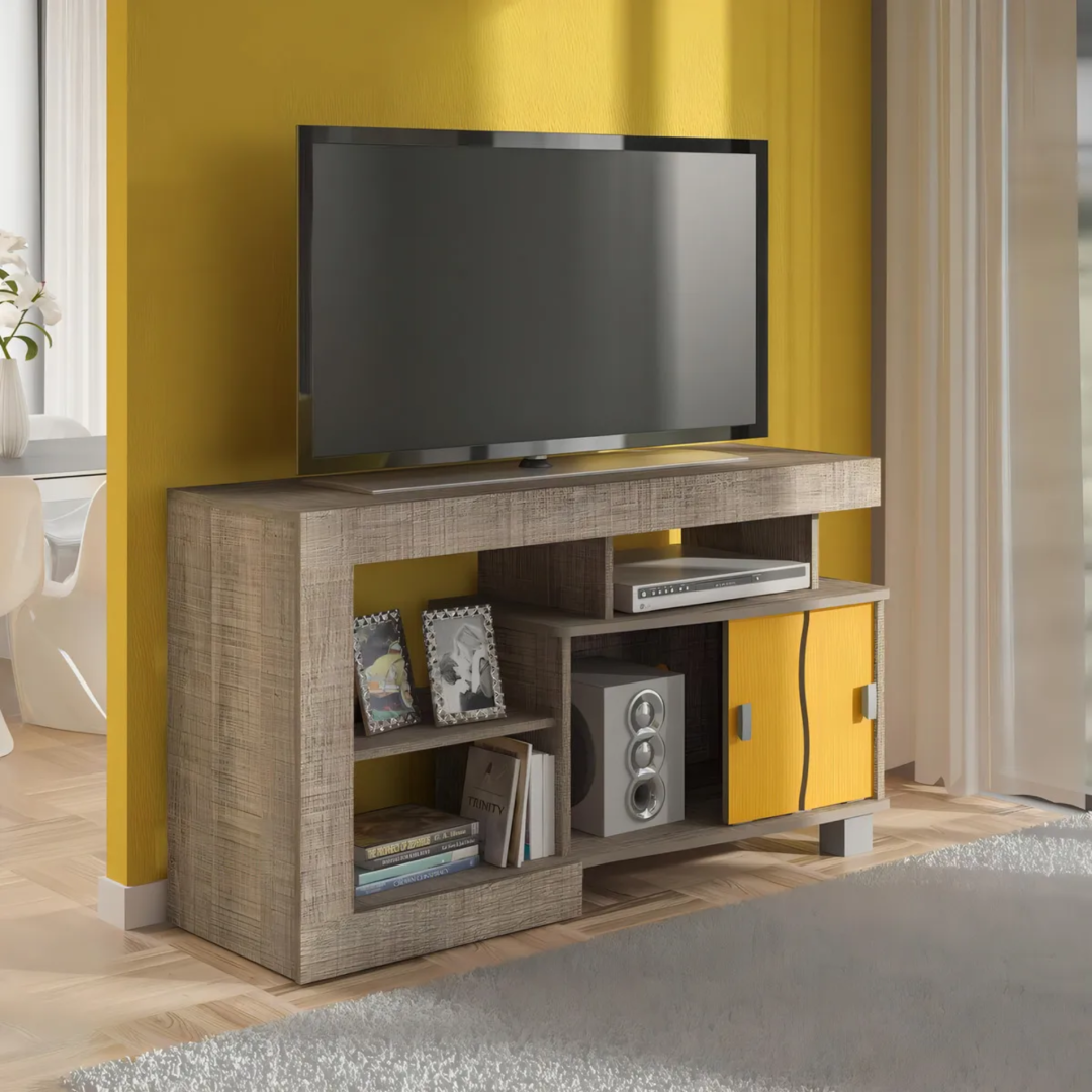 6.147 Mesa De TV Senna - Canela - Amarillo - Imagen 4