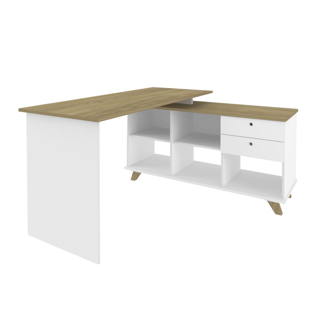 2.180 Escritorio Gold - Olmo - Blanco - Imagen 2