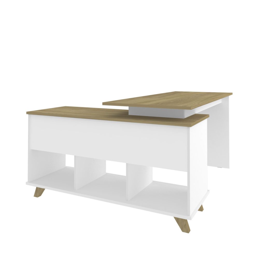 2.180 Escritorio Gold - Olmo - Blanco - Imagen 3