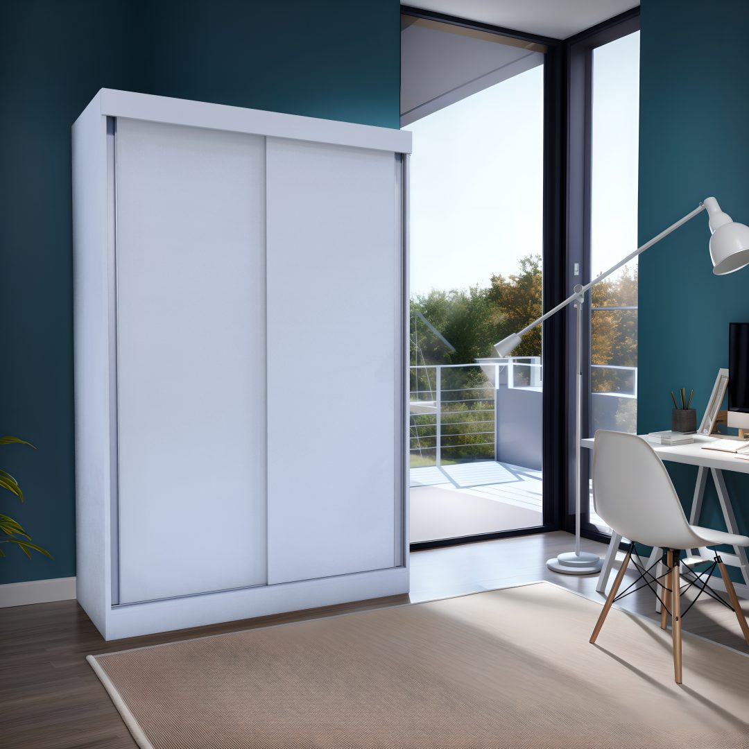 30.010 Placard 1.30 x 2.00m. Puertas corredizas – Línea Amplitud – Blanco - Imagen 2