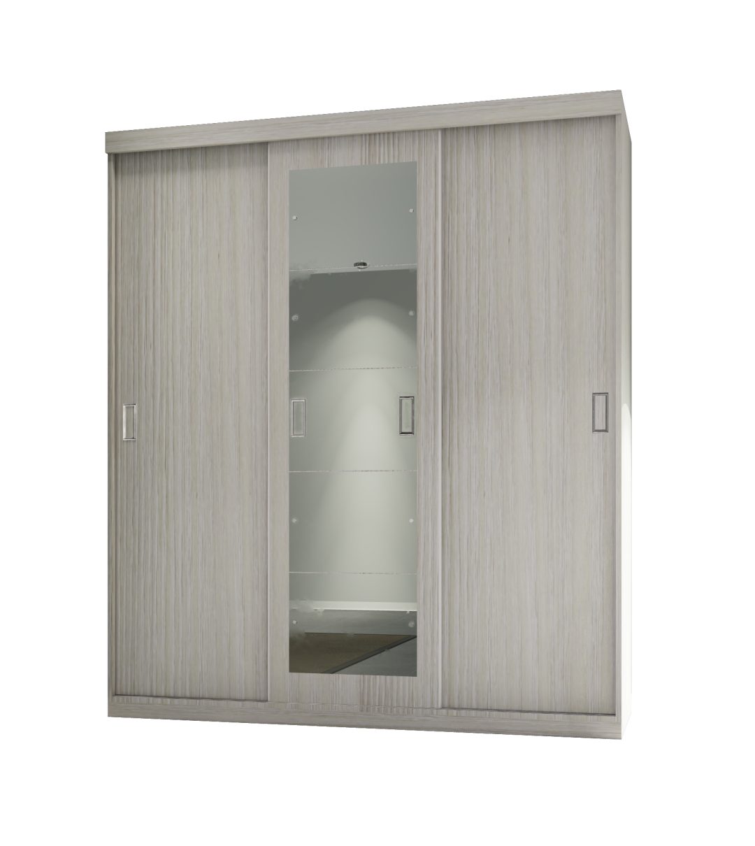 30.100 Placard 2.00 x 2.30m. Puertas corredizas - Línea Iluminate - Gris