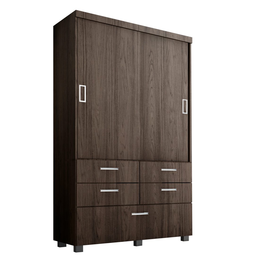 30.700 Placard 1.20 x 2.10m. Puertas Corredizas – Línea Con Patas – Noce Mumbai