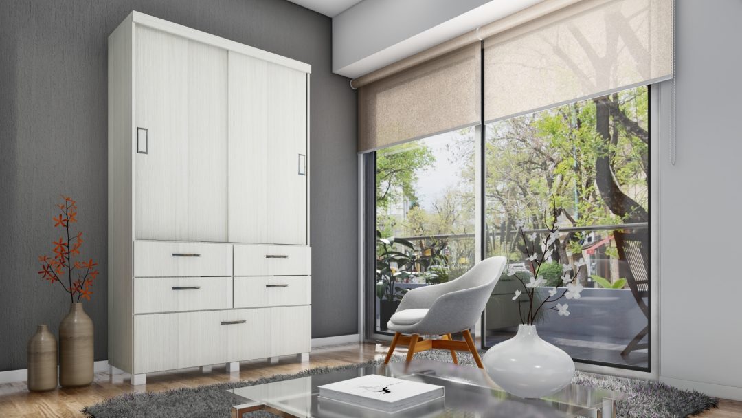 30.700 Placard 1.20 x 2.10m. Puertas Corredizas – Línea Con Patas – Gris - Imagen 2