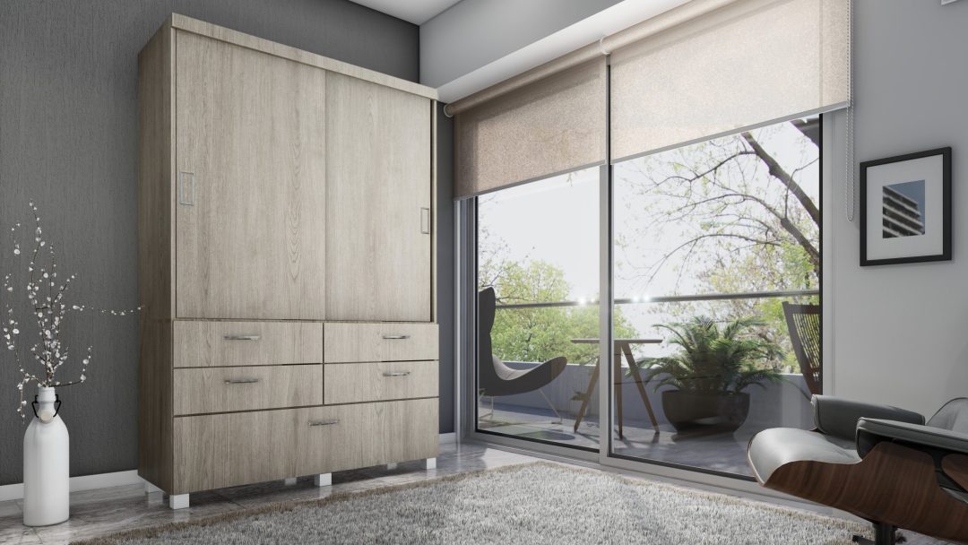 30.730 Placard 1.40 x 2.10m. Puertas Corredizas – Linea Con Patas - Kiev - Imagen 2