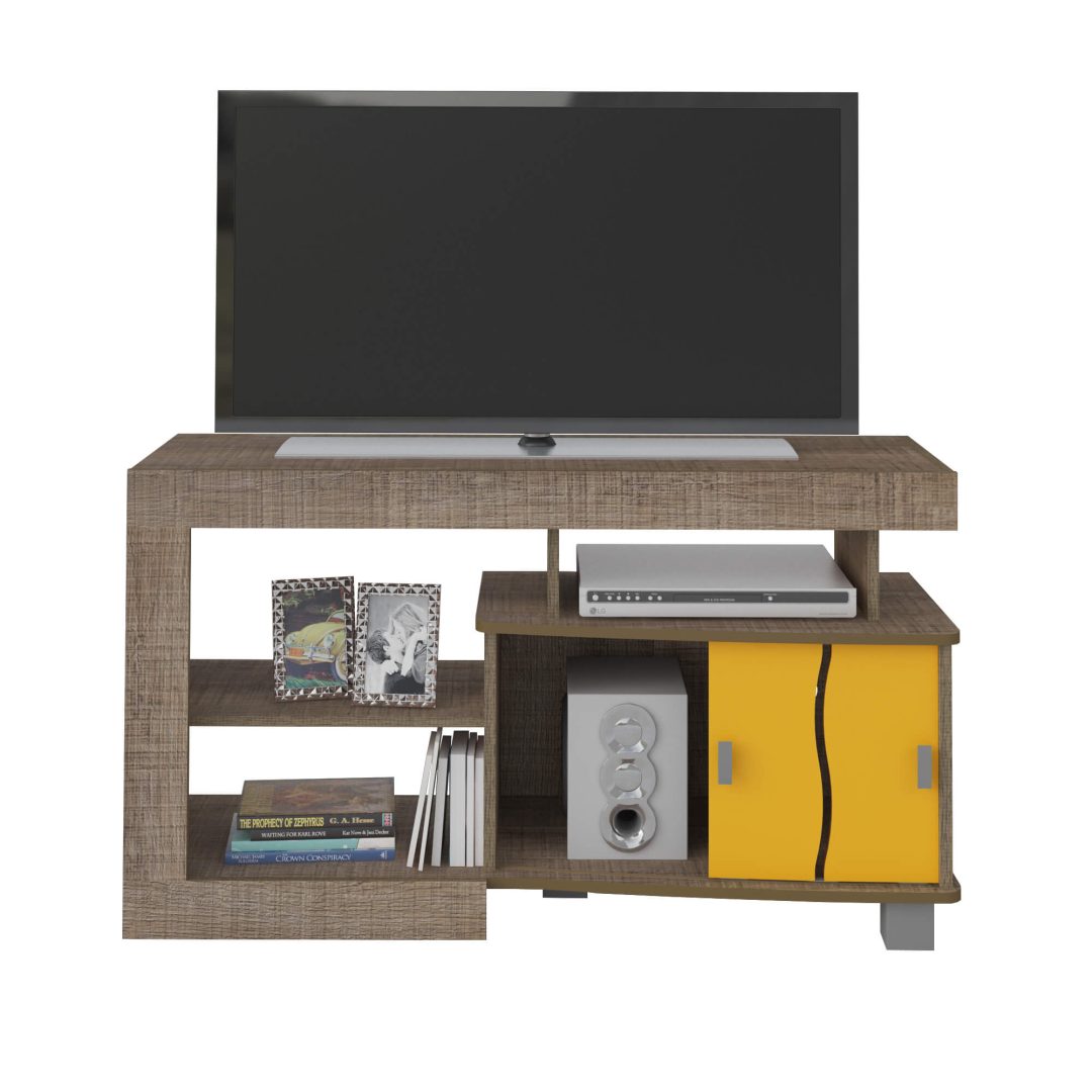6.147 Mesa De TV Senna - Canela - Amarillo - Imagen 3