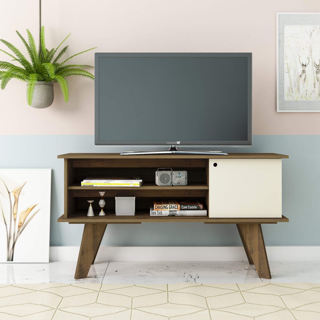 6.190 Mesa De TV Frank - Pino - Blanco - Imagen 4