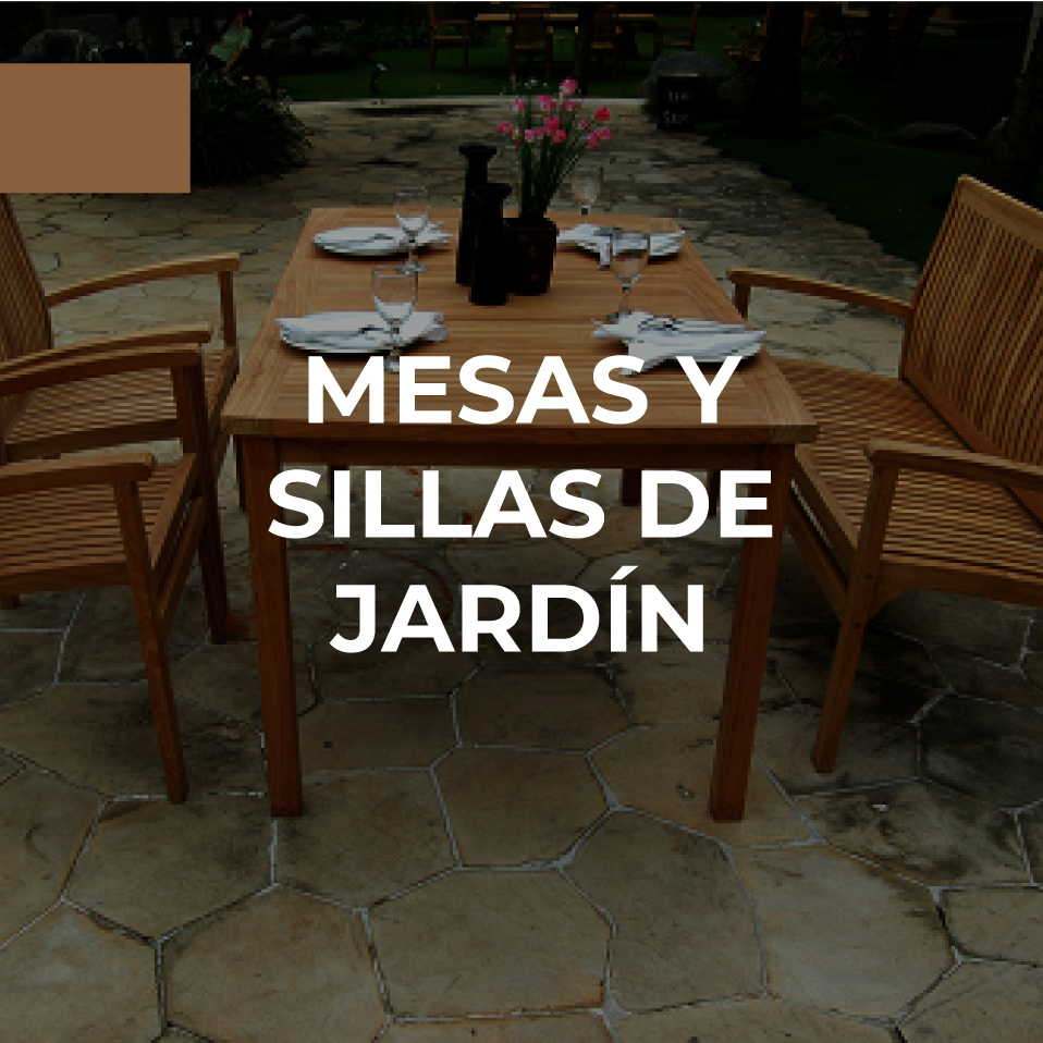 Mesas y sillas de jardín